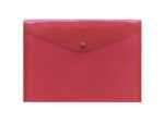 Enveloptas Foldersys A4 PP    transp rood                                                 Doorzichtbaar envelop met druk