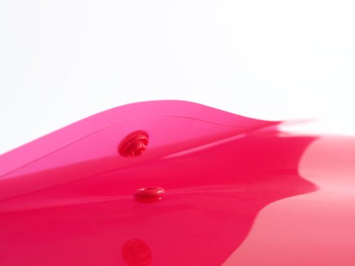 Enveloptas Foldersys A4 PP    transp rood                                                 Doorzichtbaar envelop met druk