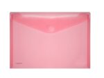 Enveloptas Foldersys A4 dwars PP transp rood                                              A4 Velcro Envelop Rood