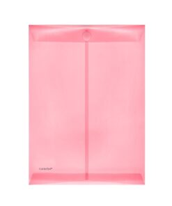 Enveloptas Foldersys A4 staandPP transp rood