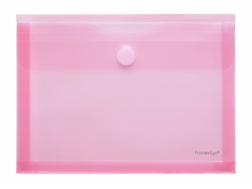 Enveloptas Foldersys A5 PP    transp rood met vouwranden