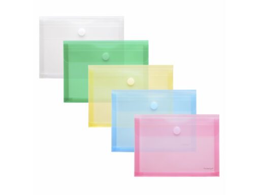 Enveloptas Foldersys A5 PP    transp rood met vouwranden