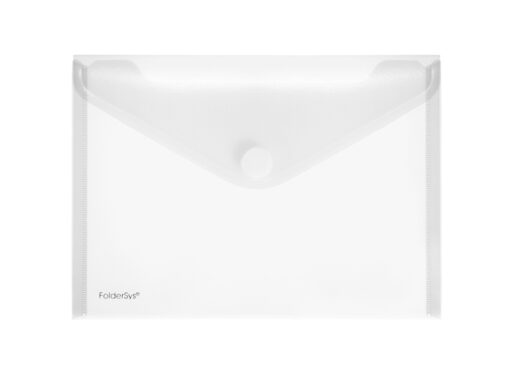 Enveloptas Foldersys A5 dwars PP transp                                                   A5 Velcro Envelop Transparant