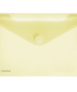 Enveloptas Foldersys A5 dwars PP transp geel                                              A5 Velcro Envelop Geel