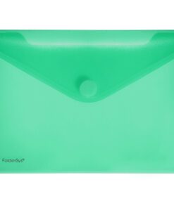 Enveloptas Foldersys A5 dwars PP transp groen                                             A5 Velcro Envelop Groen