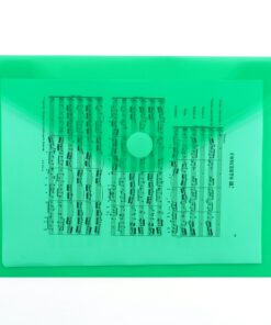 De enveloptas van Foldersys in liggend A5 formaat heeft een klittenbandslot voor snelle sluiting en opening. Het documentvak is geschikt voor 100 vellen papier en het transparante materiaal geeft direct inzicht naar de inhoud. Perfect voor intensief gebruik op kantoor