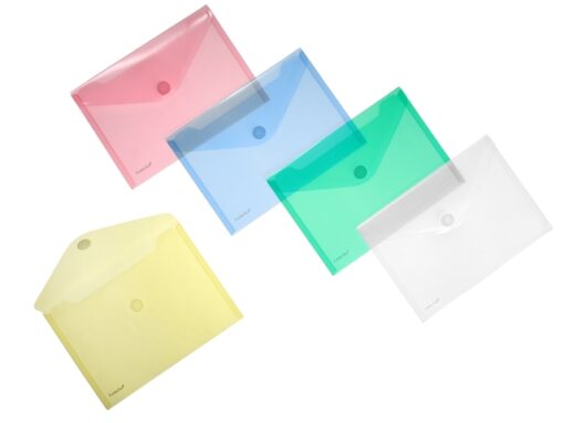 Enveloptas Foldersys A5 dwars PP transp groen                                             A5 Velcro Envelop Groen