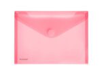 Enveloptas Foldersys A5 dwars PP transp rood                                              A5 Velcro Envelop Rood