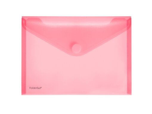 Enveloptas Foldersys A5 dwars PP transp rood                                              A5 Velcro Envelop Rood