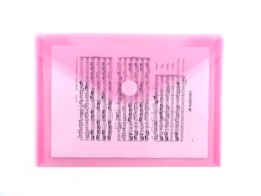 Enveloptas Foldersys A5 dwars PP transp rood                                              A5 Velcro Envelop Rood