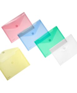De enveloptas van Foldersys in liggend A5 formaat heeft een klittenbandslot voor snelle sluiting en opening. Het documentvak is geschikt voor 100 vellen papier en het transparante materiaal geeft direct inzicht naar de inhoud. Perfect voor intensief gebruik op kantoor