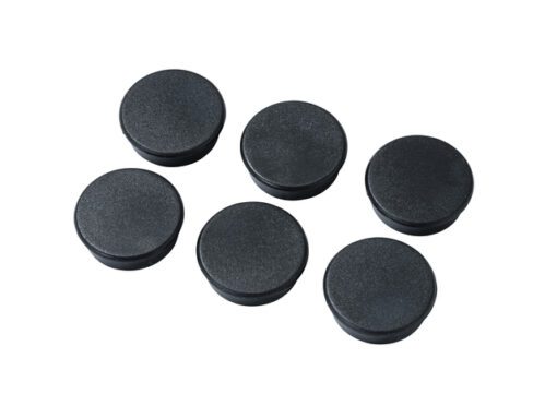 Magneten Milelx 25mm          zwart set a 6 st.