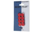 Magneten Millex 15mm          rood set a 8 st.