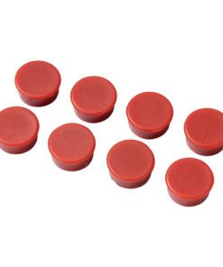 Magneten Millex 15mm          rood set a 8 st.