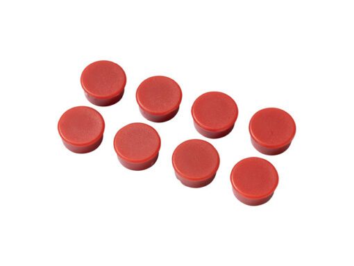 Magneten Millex 15mm          rood set a 8 st.
