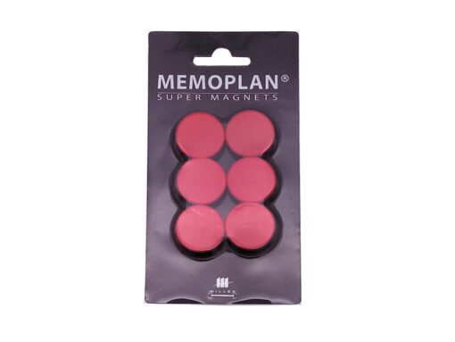 #*Magneten Millex 25mm        rood set a 6 st.