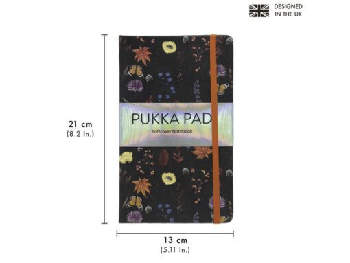 Notitieboek Pukka Pad Bloom   SC 13x21cm zwart