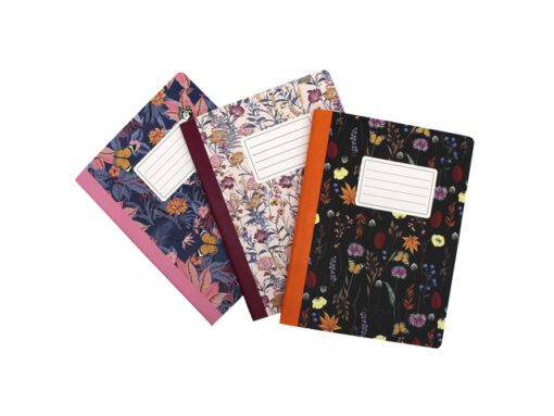 Notitieboek Pukka Pad Bloom   lijn krimp a 3st. assorti