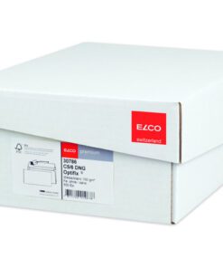 gemaakt van 100 g/m² hoogwaardig papier. Deze vensterloze enveloppen met zelfklevende sluiting bieden betrouwbare bescherming en worden geleverd in een handige doos van 500 stuks. Met de discrete ELCO premium opdruk aan de binnenkant en FSC-certificering staat deze envelop garant voor eersteklas Zwitserse kwaliteit. Ideaal voor uw zakelijke en persoonlijke correspondentie. Inhoud: 500 stuks. Kleur: Wit. Formaat: 229 x 114 mm.
