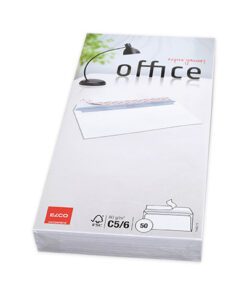 vensterloos ontwerp en een betrouwbare zelfklevende sluiting voor eenvoudig en veilig sluiten. Gemaakt van robuust 80 g/m² papier