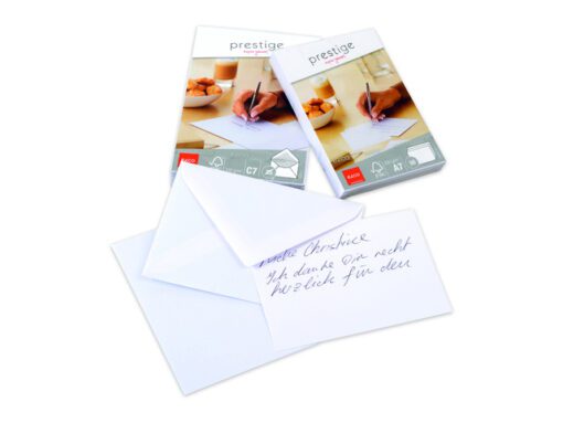 Omsl. Elco Prestige FSC -100gr- extra wit - gegomd -                                      verp.2581 x 114 mm C7