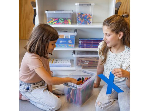 Opbergbox Sunware Q-line 10L  transparant/blauw