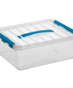 Opbergbox Sunware Q-line 12L  transparant/blauw