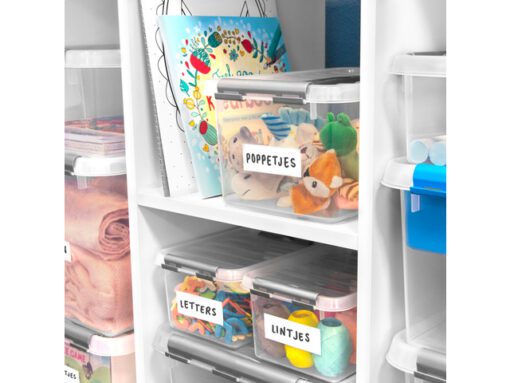 Opbergbox Sunware Q-line 12L  transparant/blauw