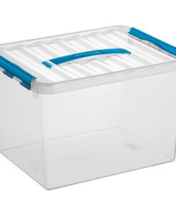 Opbergbox Sunware Q-line 22L  transparant/blauw