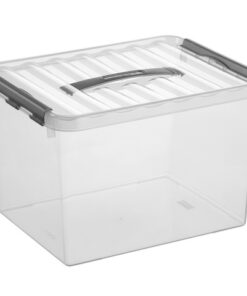 Opbergbox Sunware Q-line 22L  transparant/grijs