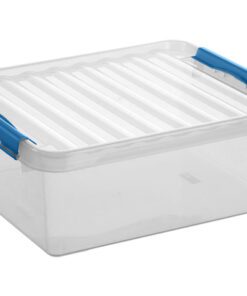 Opbergbox Sunware Q-line 25L  transparant/blauw