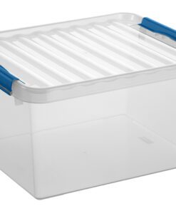 Opbergbox Sunware Q-line 36L  transparant/blauw
