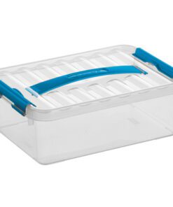 Opbergbox Sunware Q-line 4L   transparant/blauw