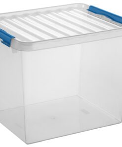 Opbergbox Sunware Q-line 52L  transparant/blauw