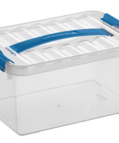 Opbergbox Sunware Q-line 6L   transparant/blauw