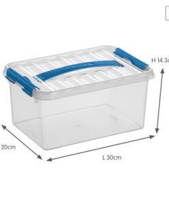 Q-line 6L Mix&Match opbergbox is perfect voor het opbergen van dagelijkse benodigdheden. De box is makkelijk stapelbaar en voorzien van stevige sluitclips zodat de deksel goed op zijn plaats blijft. BPA-vrij en dus ook geschikt voor voedselwaren en verkrijgbaar in talloze maten.