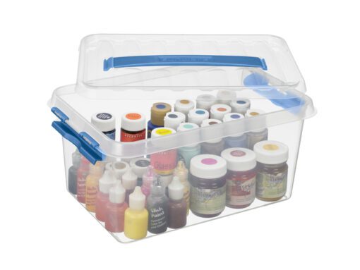 Opbergbox Sunware Q-line 6L   transparant/blauw