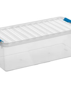 Opbergbox Sunware Q-line 9,5L transparant/blauw