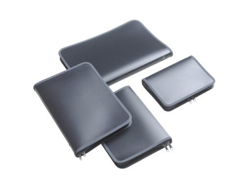 #*Opbergmap Foldersys A4 PP   grijs met ritssluiting                                      A4 Portfolio Pochette470x310