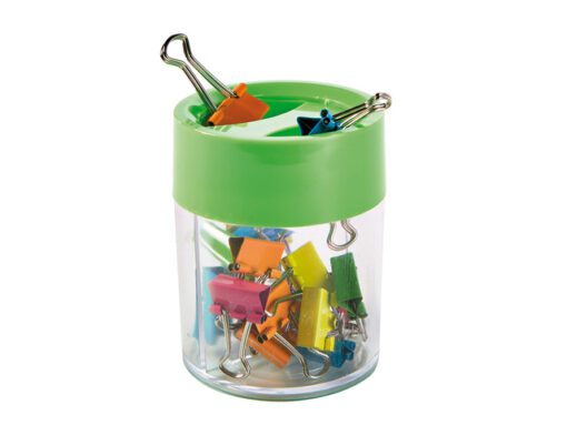 Papierklem Alco in rond magnetische box ass. 18 st