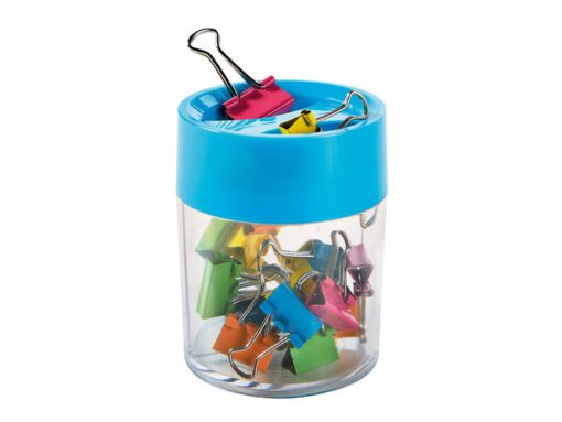 Papierklem Alco in rond magnetische box ass. 18 st