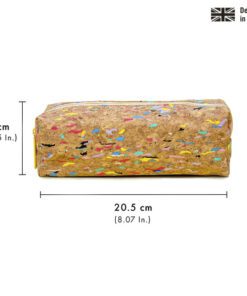 die zich richt op ethisch verantwoorde materialen en recyclebaarheid.  Materiaal: vervaardigd uit kurkstof