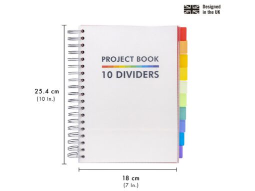 Projectboek Pukka Pad B5 lijn 10-tabs multicolour