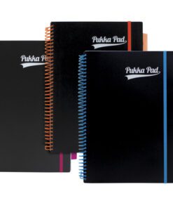 Projectboek Pukka Pad Neon A4 lijn zwart 3st. ass.