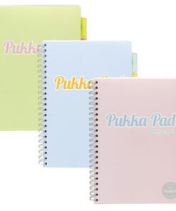 Projectboek Pukka Pad Pastel  A4 lijn krimp a 3 st. assorti