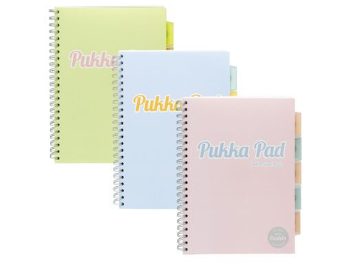 Projectboek Pukka Pad Pastel  A4 lijn krimp a 3 st. assorti