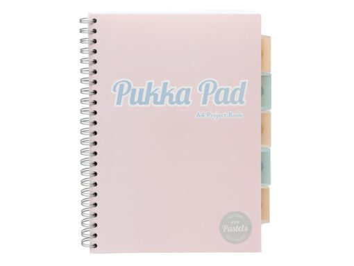 Projectboek Pukka Pad Pastel  A4 lijn krimp a 3 st. assorti