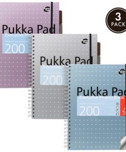 Projectboek Pukka Pad metallicexecutive A4 geruit krimp a 3st.                            assorti.