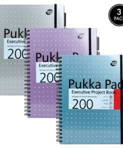 Projectboek Pukka Pad metallicexecutive A4 krimp a 3st. ass.