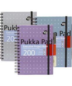 Projectboek Pukka Pad metallicexecutive A5 pak 3 stuks ass.